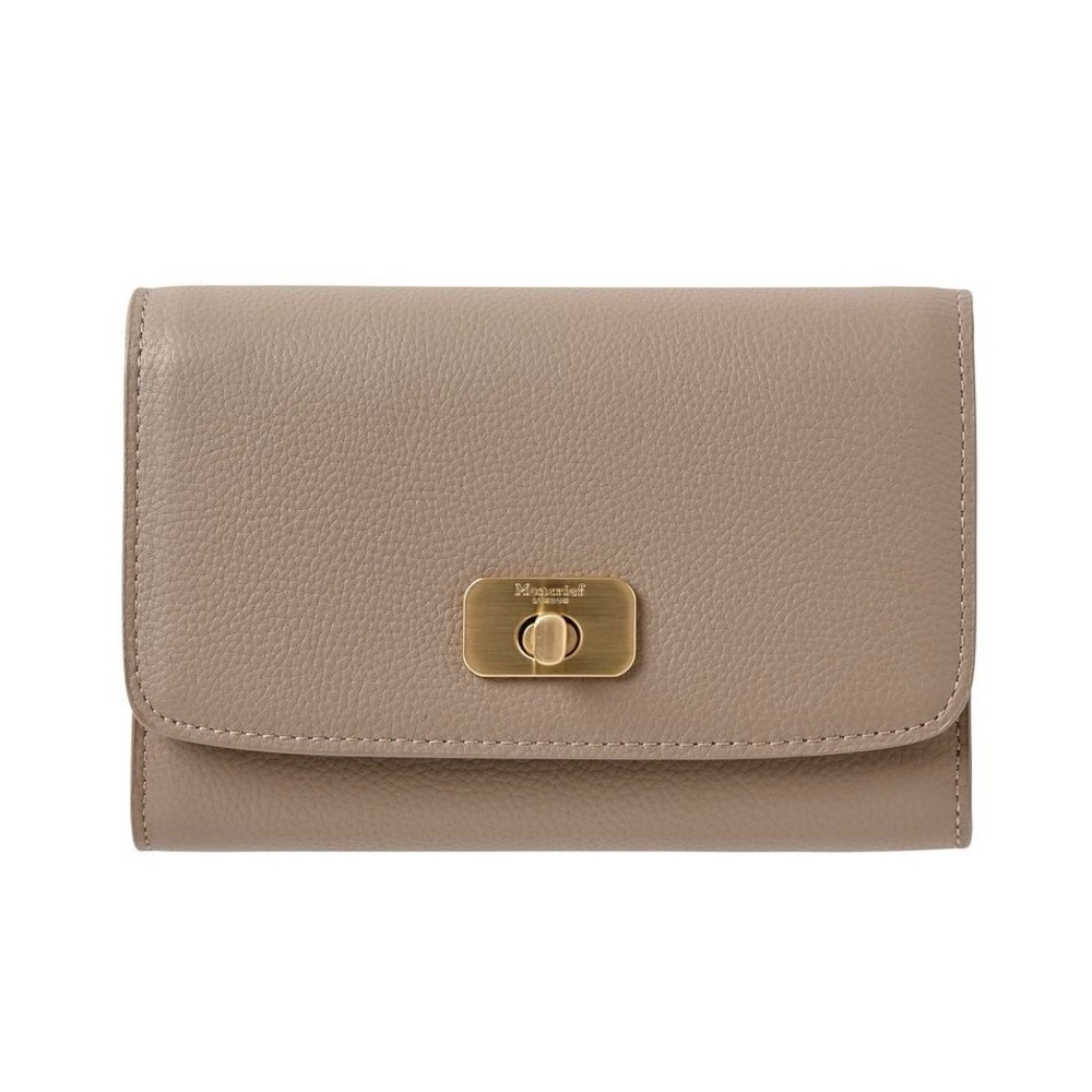NEW Moncrief London Winter Taupe Wallet with Tags and Gift Box